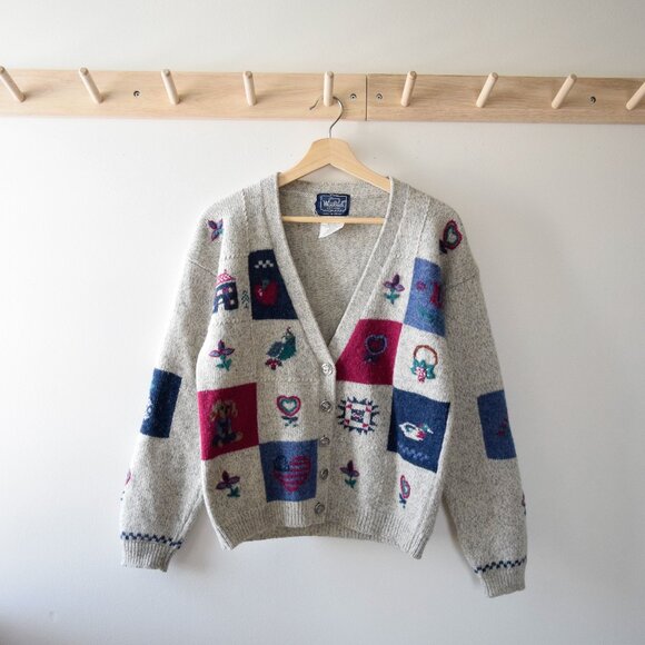 Woolrich Sweaters - Vintage Woolrich patchwork cardigan